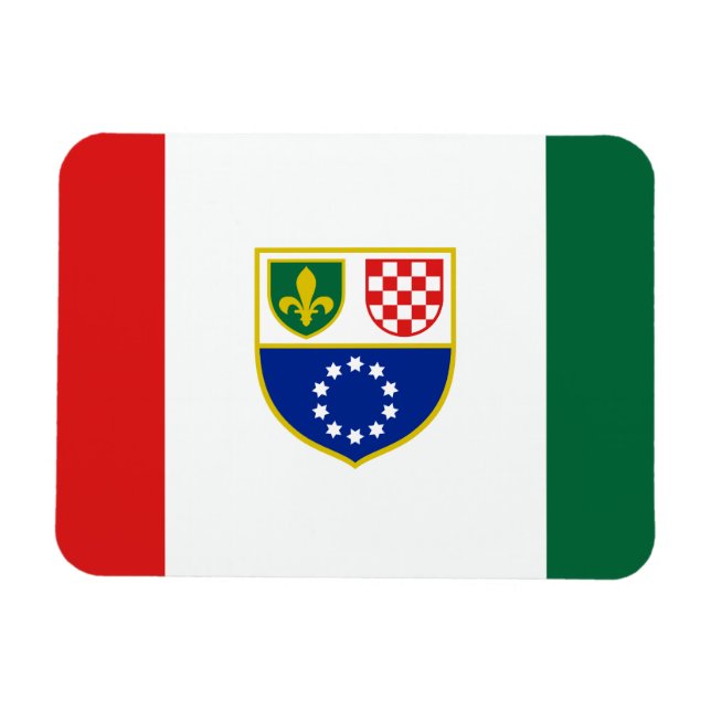 Magnet Flexible Drapeau de la Fédération de Bosnie-Herzégovine (Horizontal)