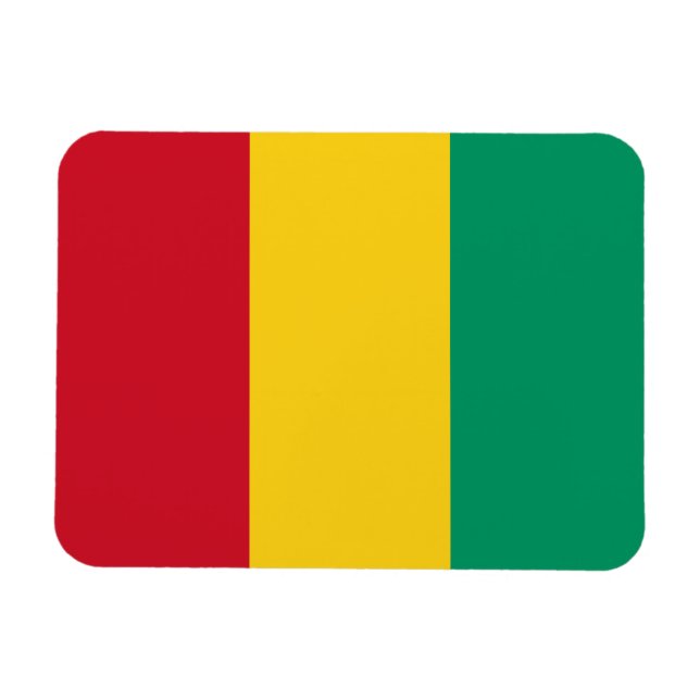 Magnet Flexible Drapeau de la Guinée (Horizontal)