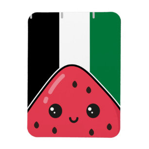 Magnet Flexible Drapeau de la Palestine mignonne avec Palestin san
