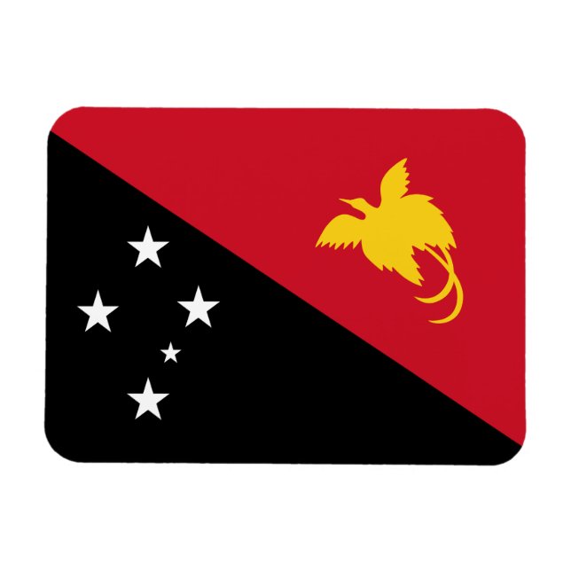 Magnet Flexible Drapeau de la Papouasie-Nouvelle-Guinée (Horizontal)