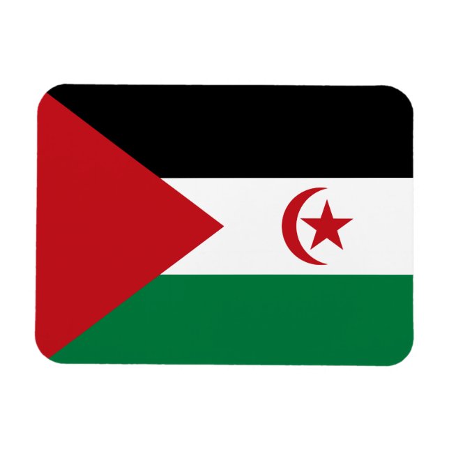 Magnet Flexible Drapeau de la République arabe sahraouie démocrati (Horizontal)