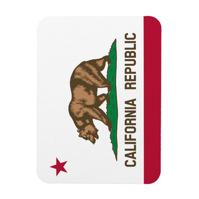 Magnet Flexible Drapeau de la République de Californie (Vertical)