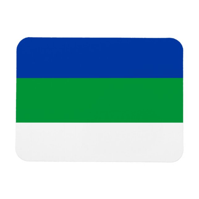 Magnet Flexible Drapeau de la République de Komi (Horizontal)