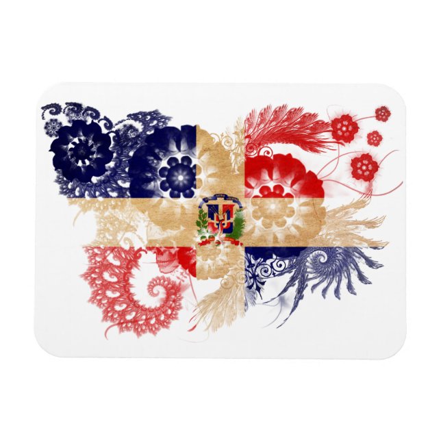 Magnet Flexible Drapeau de la République Dominicaine (Horizontal)