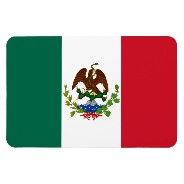 Magnet Flexible Drapeau de la République mexicaine : 1824-1835, Pè (Horizontal)