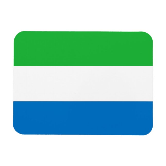 Magnet Flexible Drapeau de la Sierra Leone (Horizontal)