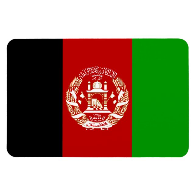 Magnet Flexible Drapeau de l'Afghanistan (Horizontal)
