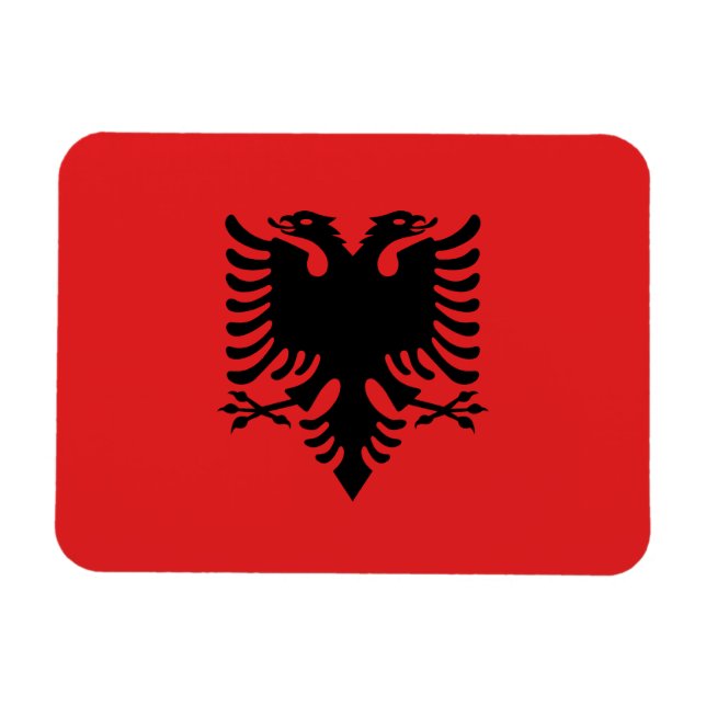 Magnet Flexible Drapeau de l'Albanie (Horizontal)