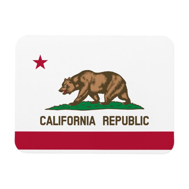 Magnet Flexible Drapeau de l'État de la République de Californie (Horizontal)