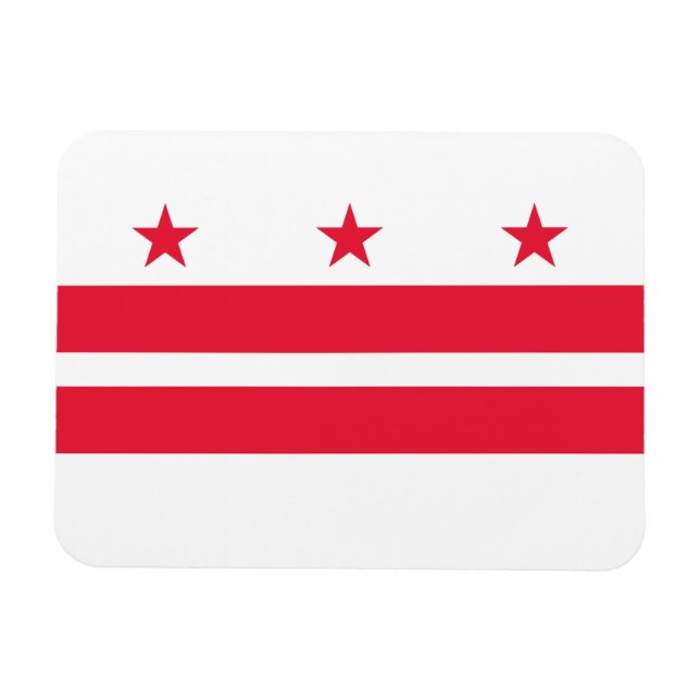 Magnet Flexible Drapeau de l'État de Washington DC (Horizontal)