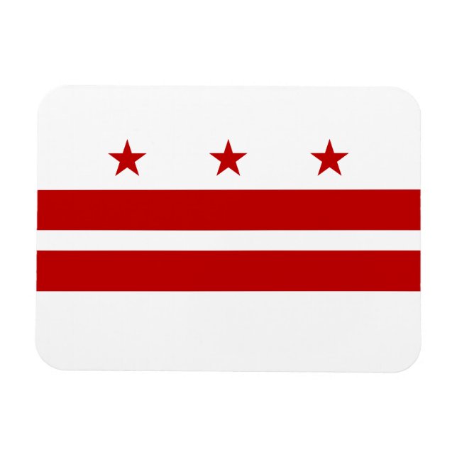 Magnet Flexible Drapeau de l'État de Washington DC (Horizontal)