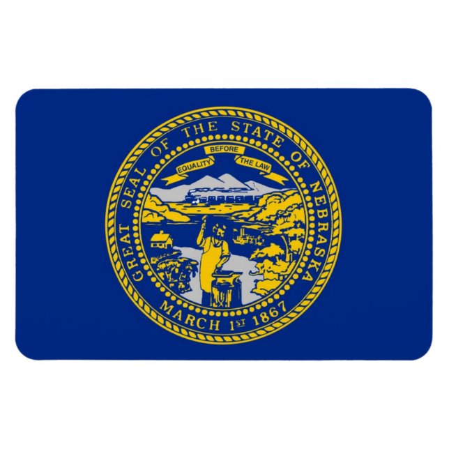 Magnet Flexible Drapeau de l'État du Nebraska (Horizontal)