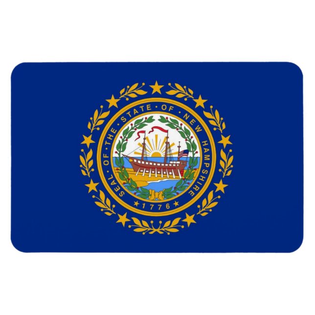 Magnet Flexible drapeau de l'État du New Hampshire (Horizontal)