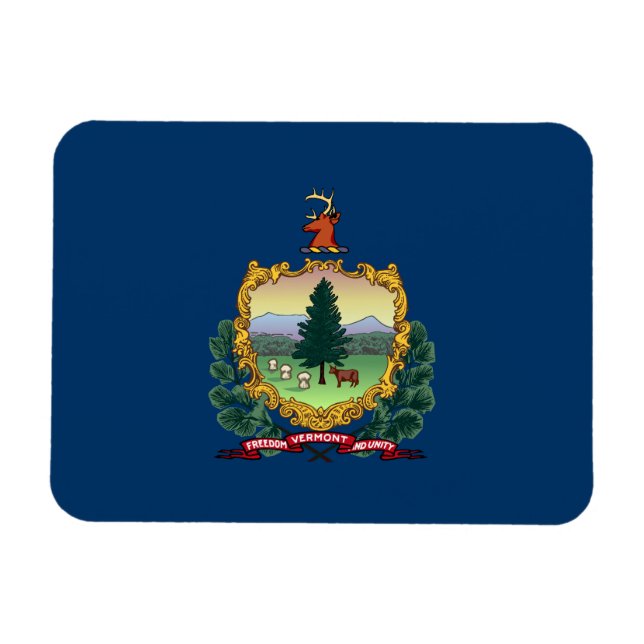 Magnet Flexible Drapeau de l'État du Vermont (Horizontal)