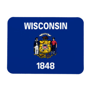 Magnet Flexible Drapeau de l'État du Wisconsin