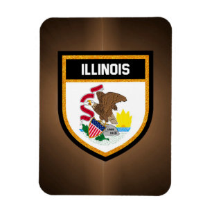 Magnet Flexible Drapeau de l'Illinois