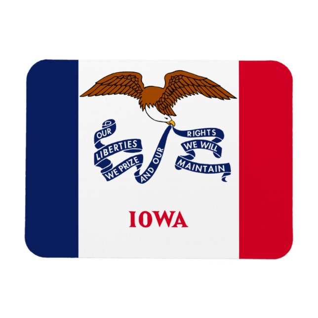 Magnet Flexible Drapeau de l'Iowa (Horizontal)