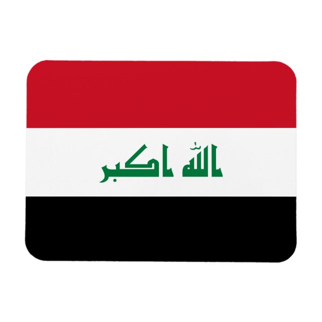 Magnet Flexible Drapeau de l'Irak (Horizontal)
