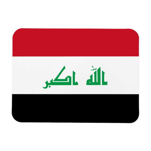 Magnet Flexible Drapeau de l'Irak (Horizontal)