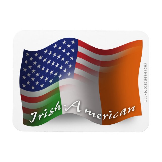 Magnet Flexible Drapeau de l'Irish-American (Horizontal)