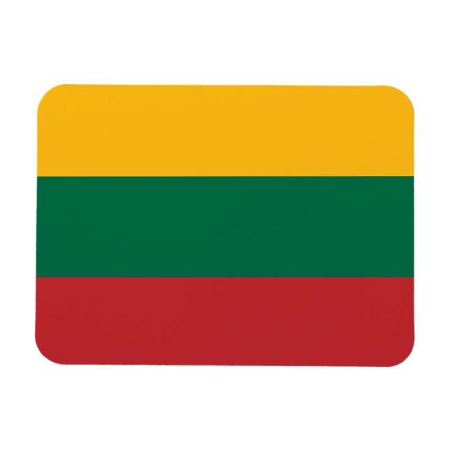Magnet Flexible Drapeau de Lituanie (Horizontal)
