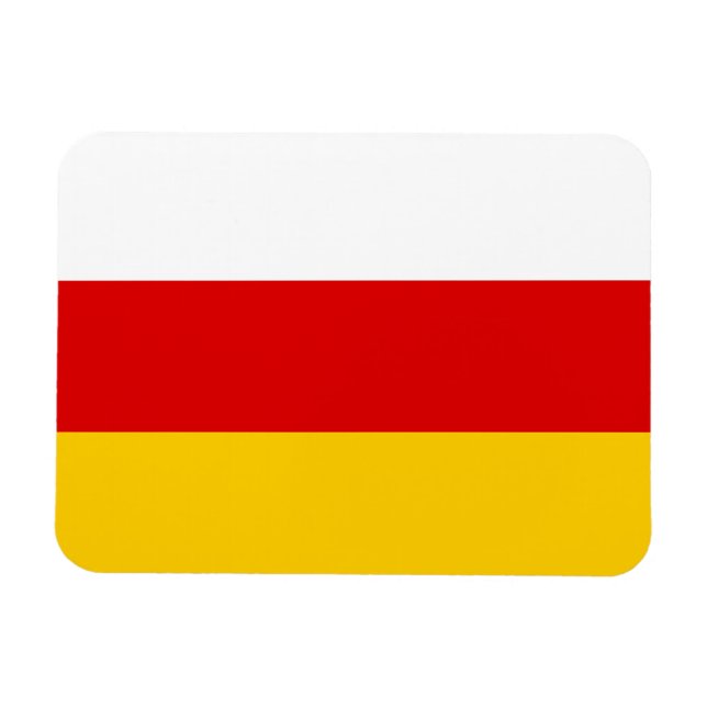 Magnet Flexible Drapeau de l'Ossétie du Sud (Horizontal)