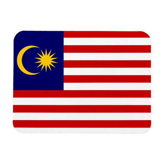 Magnet Flexible Drapeau de Malaisie (Horizontal)