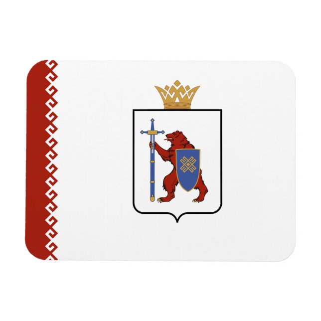 Magnet Flexible Drapeau de Mari El (Horizontal)