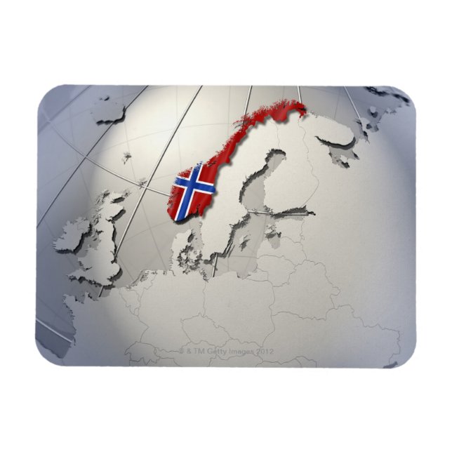 Magnet Flexible Drapeau de Norway (Horizontal)