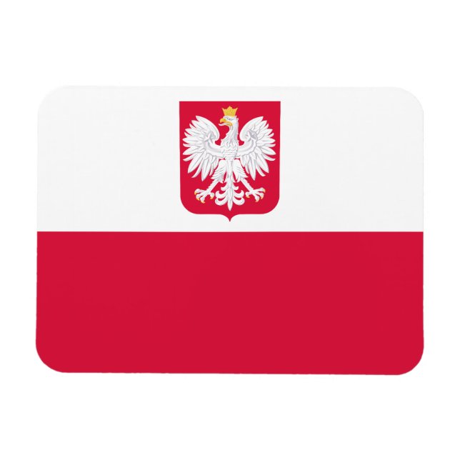 Magnet Flexible Drapeau de Pologne (Horizontal)