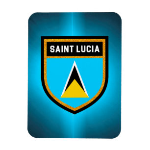Magnet Flexible Drapeau de Sainte-Lucie