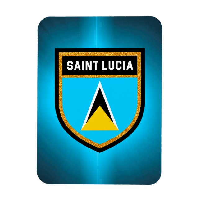 Magnet Flexible Drapeau de Sainte-Lucie (Vertical)
