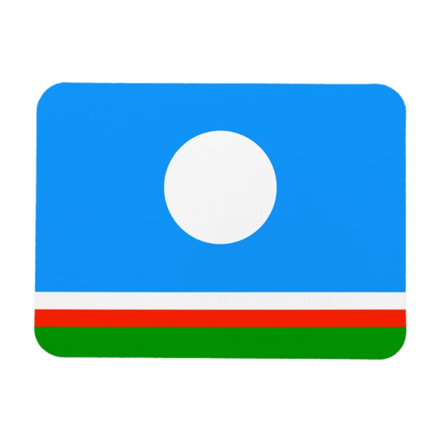 Magnet Flexible Drapeau de Sakha (Horizontal)