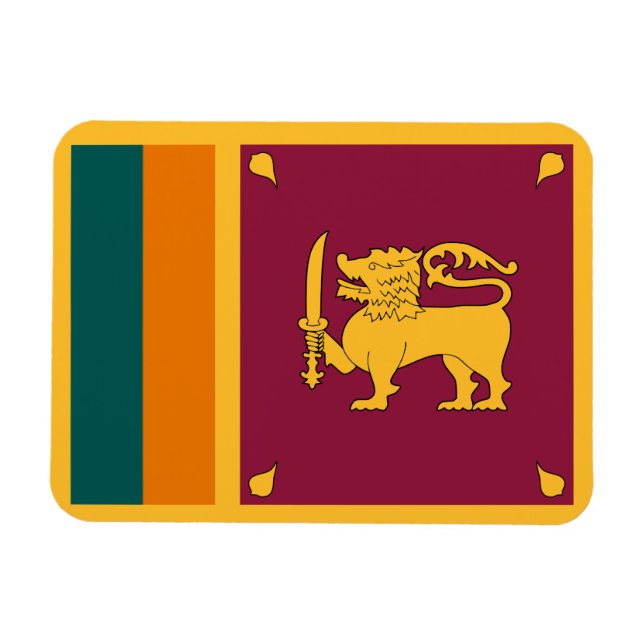 Magnet Flexible Drapeau de Sri Lanka (Horizontal)