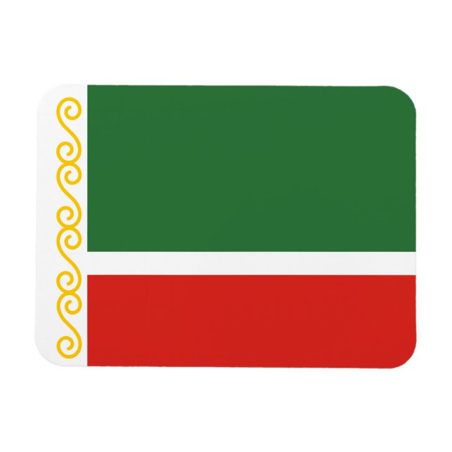Magnet Flexible Drapeau de Tchétchénie (Horizontal)