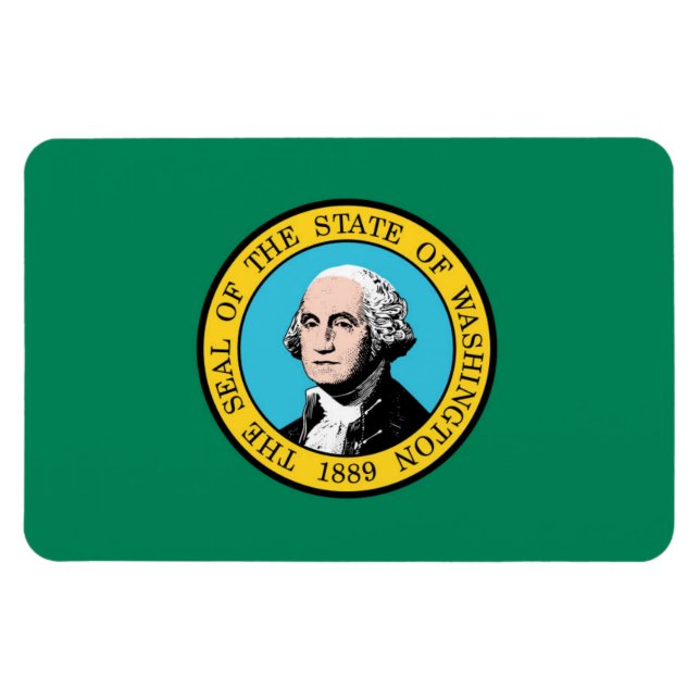 Magnet Flexible Drapeau de Washington (Horizontal)