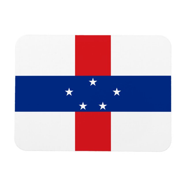 Magnet Flexible Drapeau des Antilles néerlandaises (Horizontal)