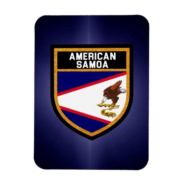 Magnet Flexible Drapeau des Samoa américaines (Vertical)