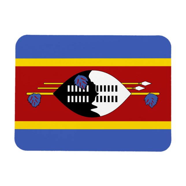 Magnet Flexible Drapeau d'Eswatini (Horizontal)