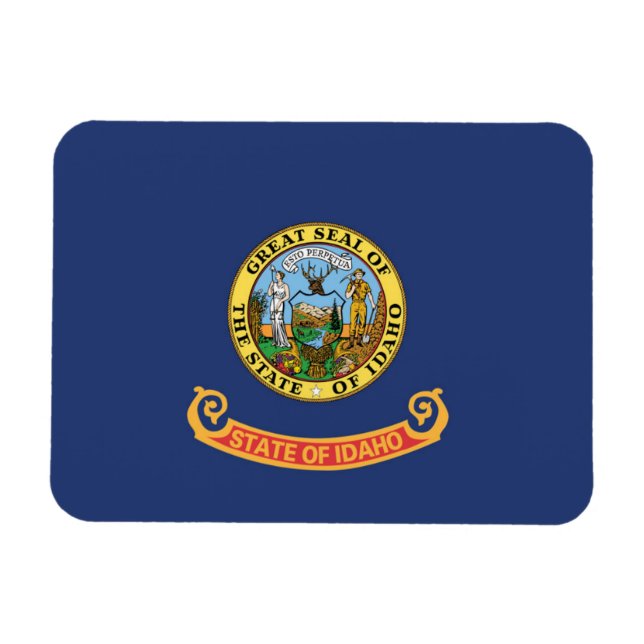 Magnet Flexible Drapeau d'Etat de Idaho, États-Unis (Horizontal)