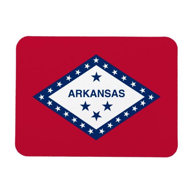 Magnet Flexible Drapeau d'État de l'Arkansas (Horizontal)