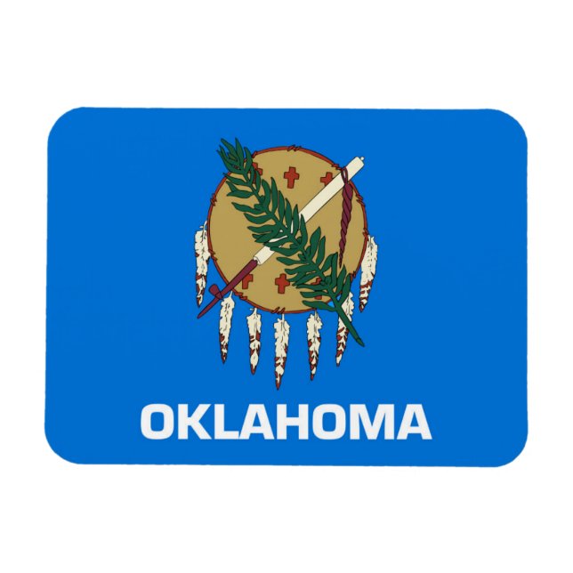 Magnet Flexible Drapeau d'État de l'Oklahoma, États-Unis (Horizontal)
