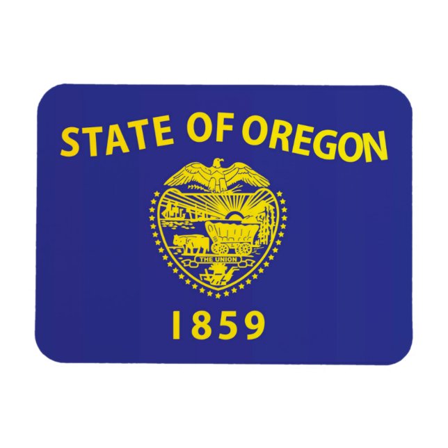 Magnet Flexible Drapeau d'État de l'Oregon, États-Unis (Horizontal)