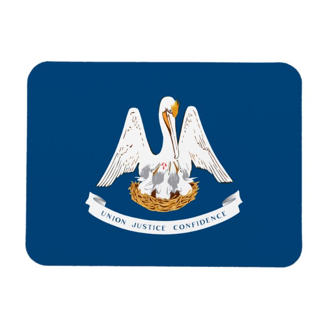 Magnet Flexible Drapeau d'État de Louisiane (Horizontal)