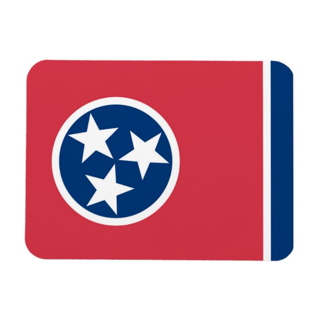 Magnet Flexible Drapeau d'État du Tennessee, États-Unis (Horizontal)