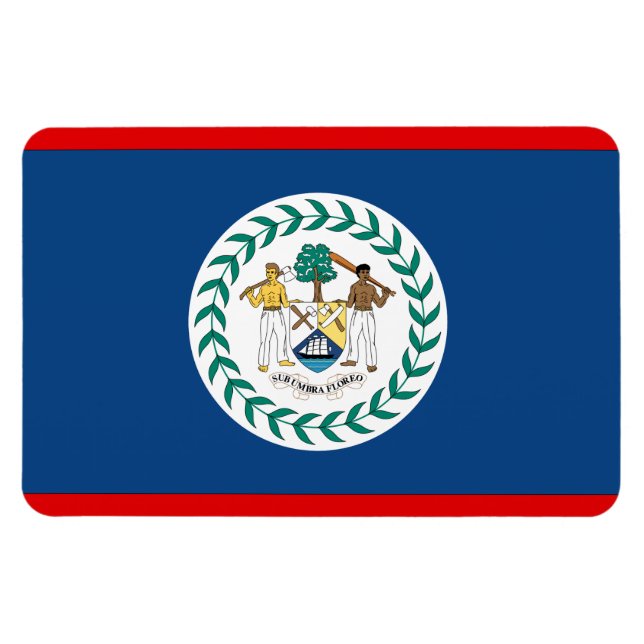 Magnet Flexible Drapeau du Belize (Horizontal)