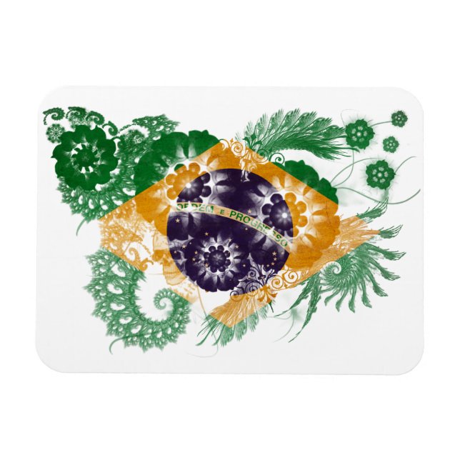 Magnet Flexible Drapeau du Brésil (Horizontal)
