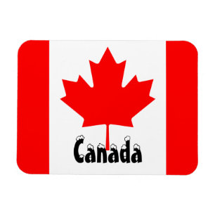 Magnet Flexible Drapeau du Canada Couleurs canadiennes Rouge Blanc