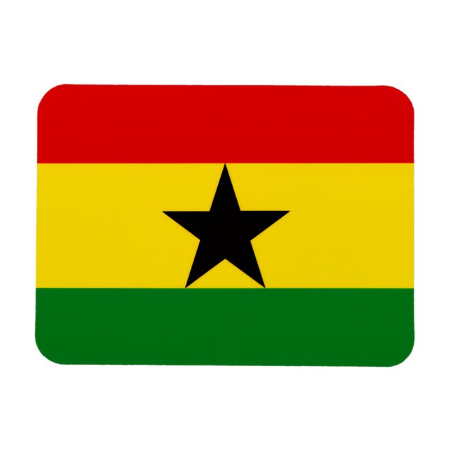 Magnet Flexible Drapeau du Ghana (Horizontal)