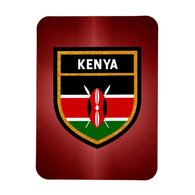 Magnet Flexible Drapeau du Kenya (Vertical)